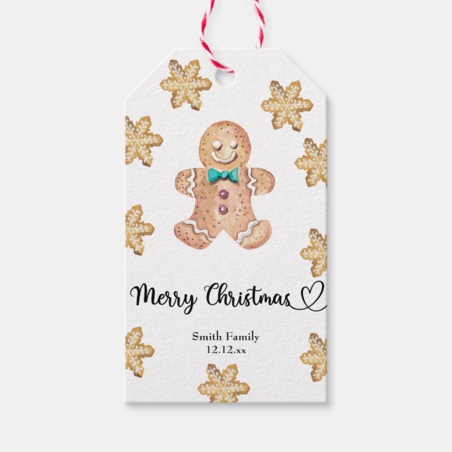 Julkakor - god jul presentetikett (Framsidan)