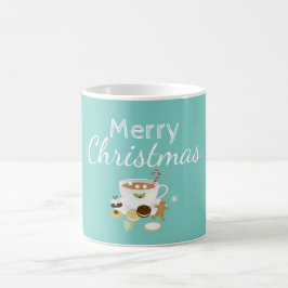 Julkakor och hett choklad helgdag kaffemugg