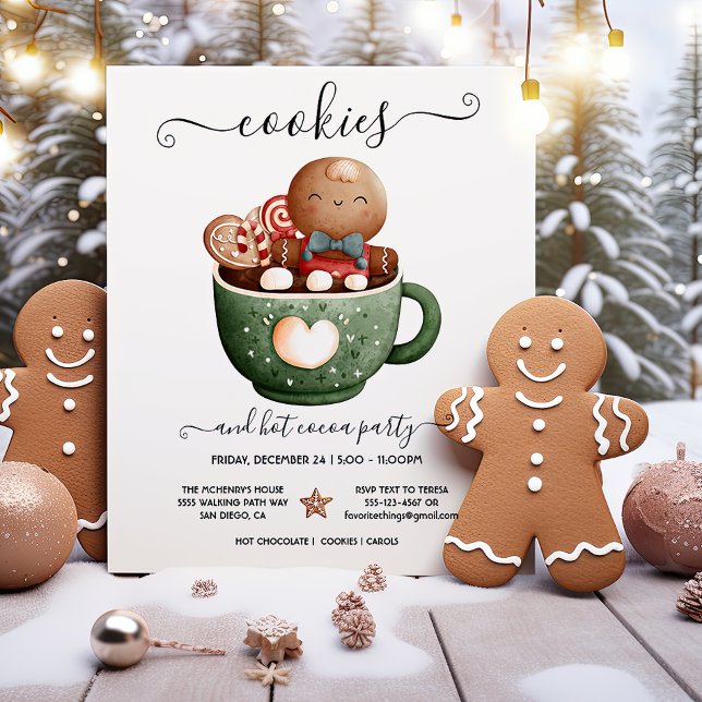 Julkakor och Hett KakaoJulfest Inbjudningar (Skapare uppladdad)