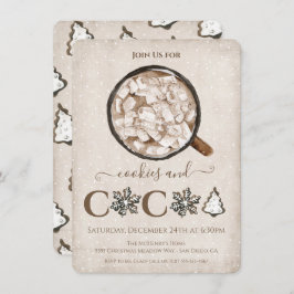 Julkakor och Julfest av kakao Inbjudningar