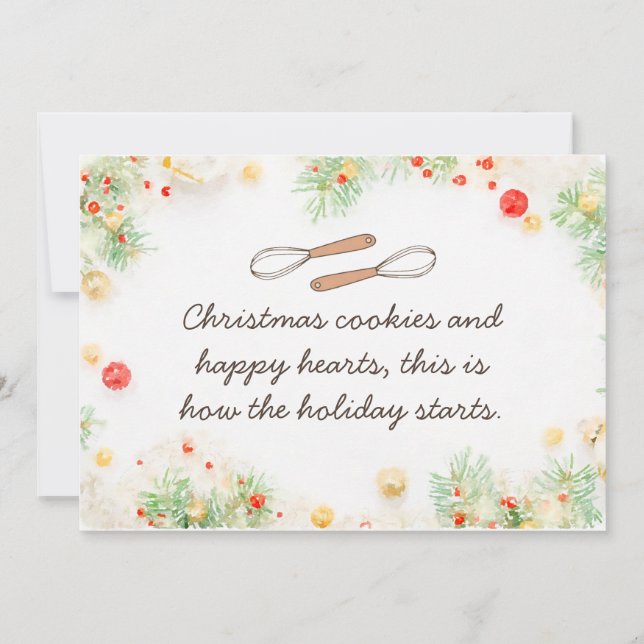 Julkakor och Lycklig Hearts julkort Inbjudningar (Framsida)