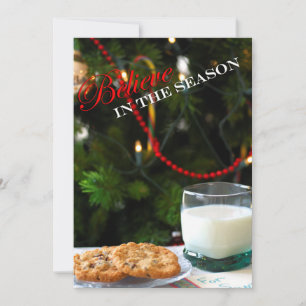 Julkakor och Mjölk för Santa Santa Cookies Julkort