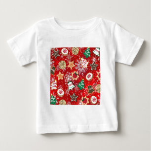 Julkakor och Snöflingor på Röda T-shirt