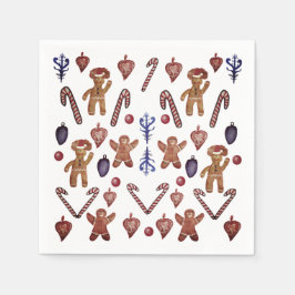 Julkakor och sötsaker pappersservett