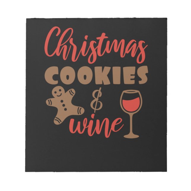 Julkakor och vin anteckningsblock (Framsida)