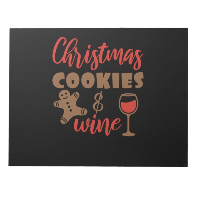 Julkakor och vin anteckningsblock (Framsida)