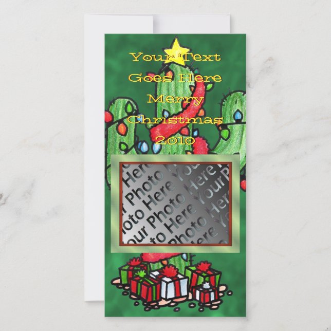 Julkaktus-fotokort Julkort (Framsida)