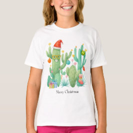 Julkaktus med Santa Hat och Ornament T Shirt
