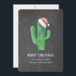 Julkaktus. Nytt år. Chalkboard cacti Julkort<br><div class="desc">Chalkboard julkort med grönt helgdag. Kontakta mig om du behöver fler artiklar.</div>
