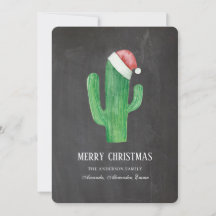Julkaktus. Nytt år. Chalkboard cacti