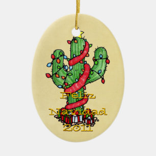 Julkaktusprydnad Julgransprydnad Keramik