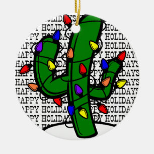 Julkaktusprydnad Julgransprydnad Keramik