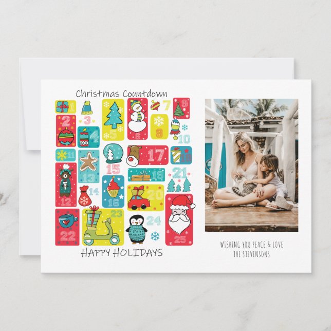 Julkalender Jul Foto Julkort (Framsida)