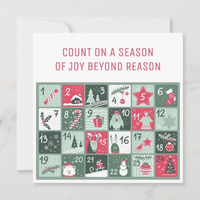 Julkalender Julkort Inbjudningar (Framsida)