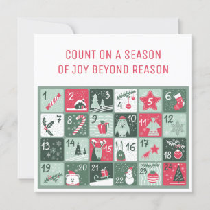Julkalender julkort inbjudningar