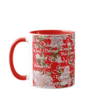 Julkalligrafi Namn av Kristus|| Rött