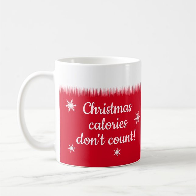 Julkalorier - antal luddiga Personliger Kaffemugg (Vänster)