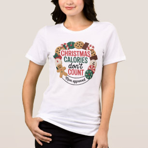 Julkalorier Modern Typsnittskonst T Shirt