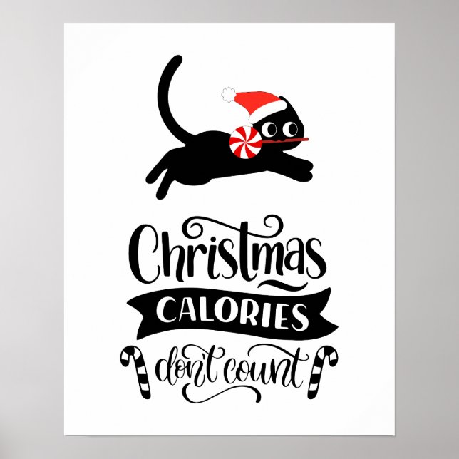 Julkalorier Räkna inte Helgdag Poster (Framsidan)