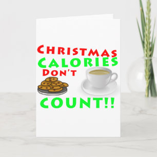 Julkalorier Räkna inte Humor Funny Helgkort