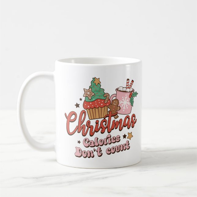 Julkalorier Räkna inte Kaffemugg (Vänster)
