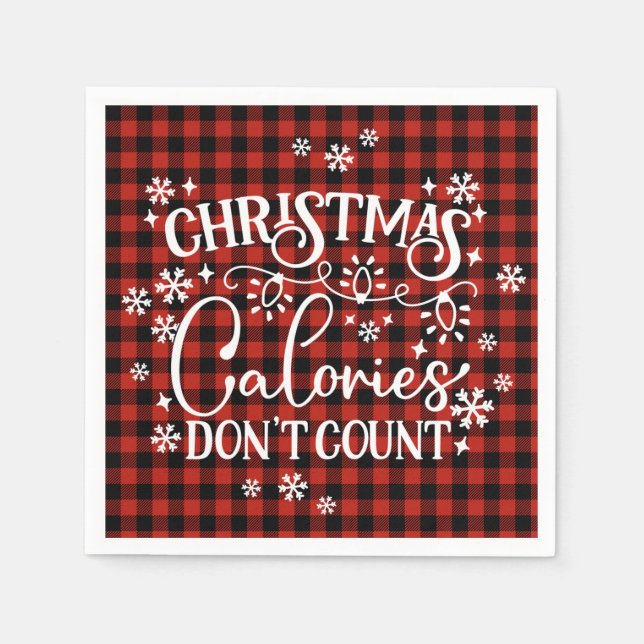 Julkalorier Räkna inte Pappersservett (Framsidan)
