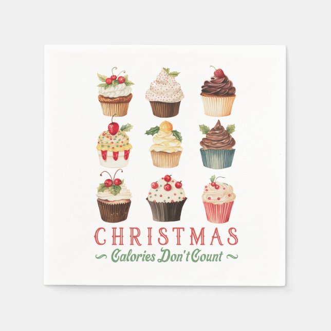 Julkalorier Räkna inte Pappersservett (Framsidan)