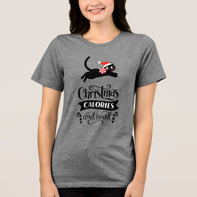 Julkalorier Räkna inte T Shirt (Framsida)