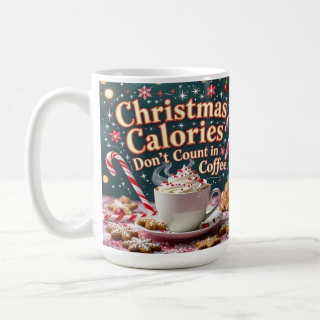 Julkalorier räknas inte i kaffe kaffemugg (Vänster)
