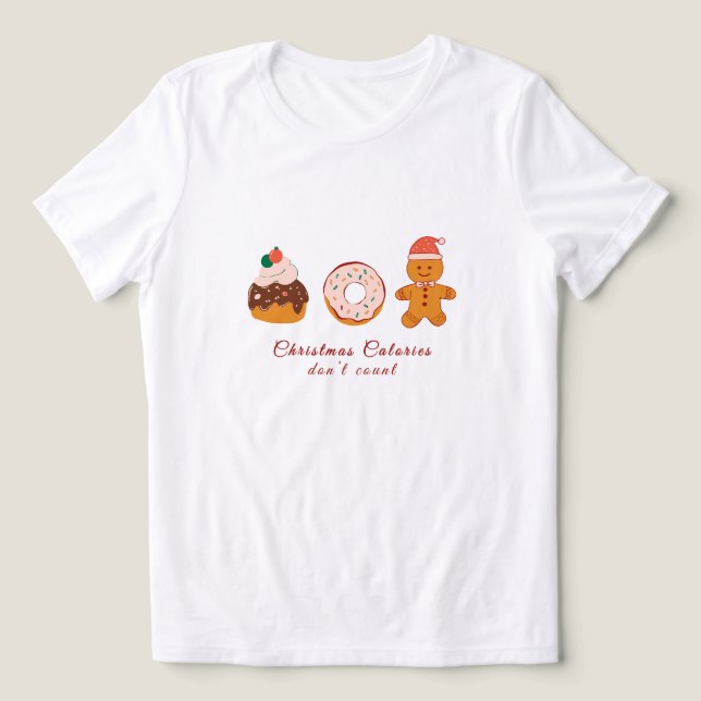 Julkalorier räknas inte t shirt (Design Framsida)