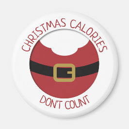 Julkalorier, tomtens magröda kostym magnet