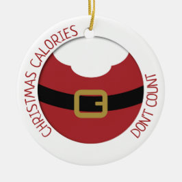 Julkalorierna räknas inte tomtens magi julgransprydnad keramik