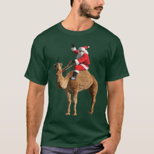 Julkamel och Santa T-tröja T Shirt