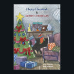 Julkamera med Menorah-Helgdag Card Inbjudningar<br><div class="desc">Ett vackert, vattenfärgat, helgdag kort för familjer som firar Hanukkah och jul. Vattenfärgsvektor skapat med freepik - www.freepik.com). ()Kortet är enkelt att anpassa med din ordalydelse, ditt teckensnitt, färg, papprare formalternativ och val av sex papprare typer.() Inte exakt vad du tittar för? Alla våra produkter kan vara designad anpassningsbar för...</div>