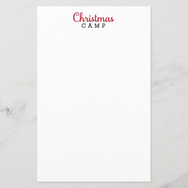 Julkamera - stationeri | CHRISTMAS CAMP (Framsida)