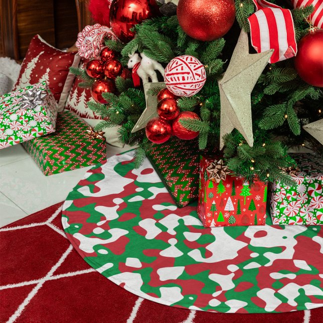 Julkamouflage Julgransmatta Borstad Polyester (Christmas Camouflage Brushed Polyester Tree Skirt)