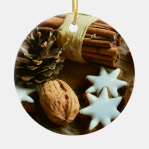 Julkanel Sticks och stjärnor Julgransprydnad Keramik