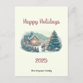 Julkanen i distriktet sjö helg vykort