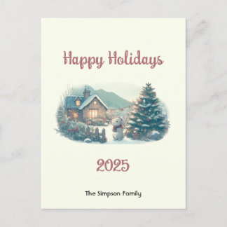 Julkanen i distriktet sjö helg vykort