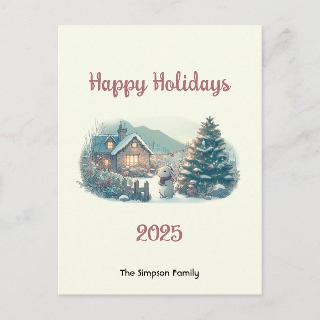 Julkanen i distriktet sjö helg vykort (Framsida)