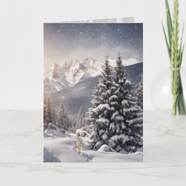 Julkanin i Snöflingor Kort (Framsida)
