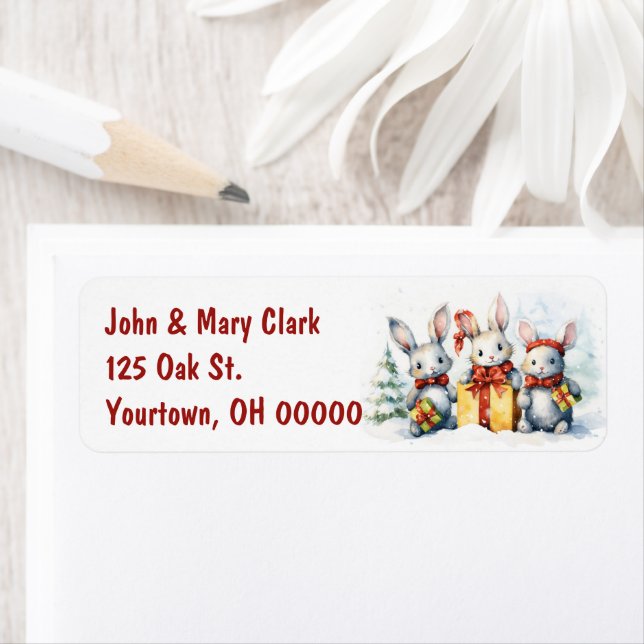 Julkanter med gåvor returadress etikett (Insitu)