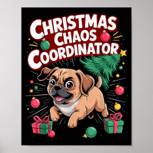 Julkaossamordnare Xmas Valp Rolig Puggl Poster