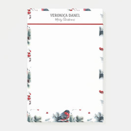 Julkäpp och bullfink mönster post-it block