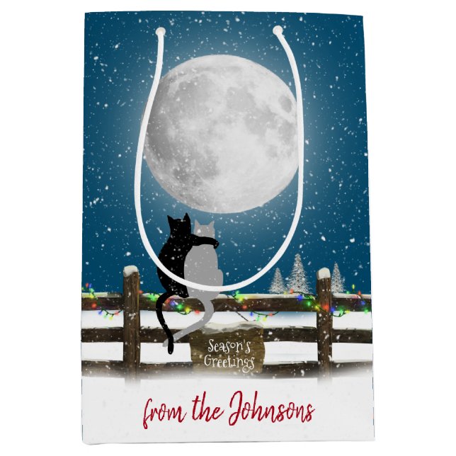 Julkappor på stängslet med Måne (Framsidan)