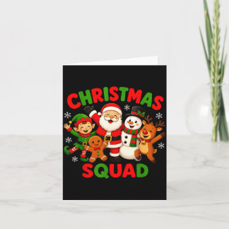 Julkaraktärsteam humor för högtidsfamilj kort
