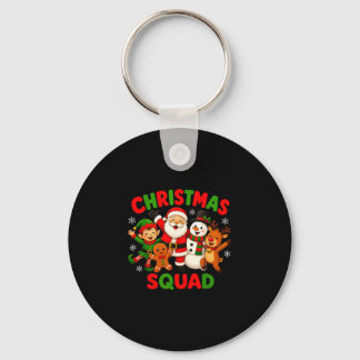 Julkaraktärsteam humor för högtidsfamilj nyckelring