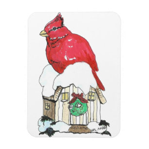 Julkardinal Bird Flexible Magnet