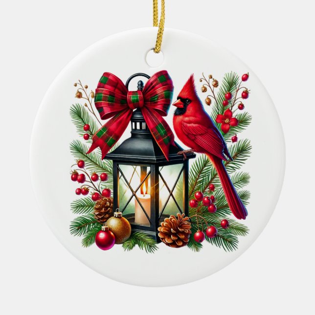 Julkardinal Julgransprydnad Keramik (Framsidan)