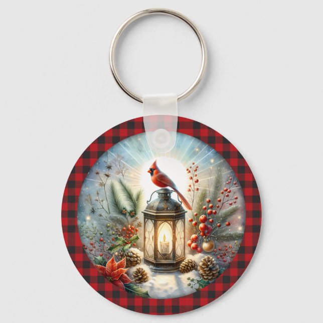 Julkardinal Kom ihåg att du hoppade över en Lanter Nyckelring (Framsida)